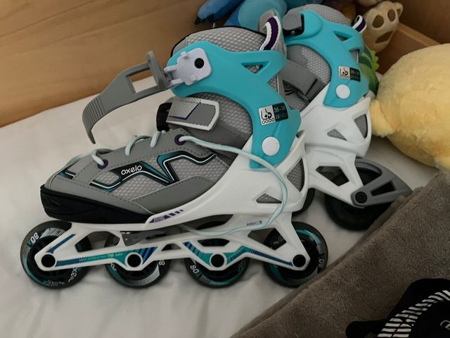 Patines en linea usados solo una vez. Talla 35-38