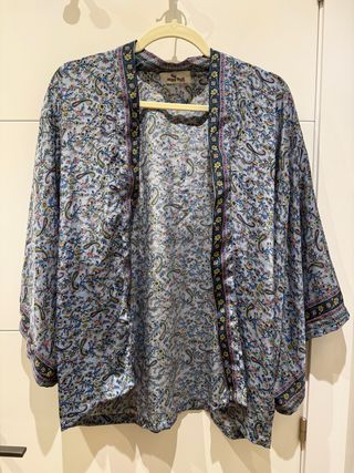 Kimono corto azul