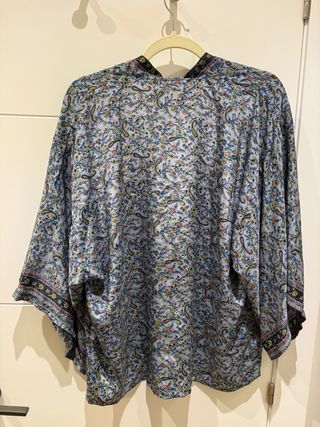 Kimono corto azul