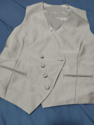 Traje novio azul marino