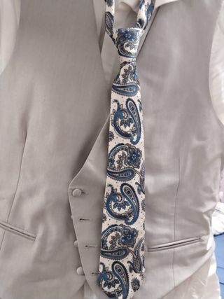 Traje novio azul marino