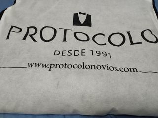 Traje novio azul marino