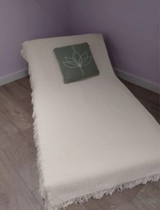 Puf cama plegable morado - Cómodo y elegante