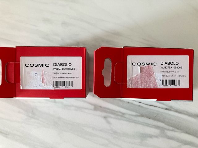 2 Portarrollos adhesivos - Cosmic Diabolo - Blanco