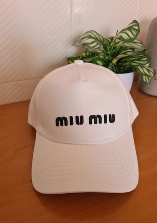 Gorra MIU MIU blanca