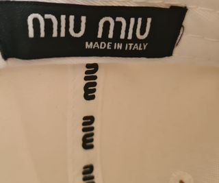 Gorra MIU MIU blanca