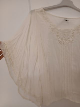 Blusa blanca mujer