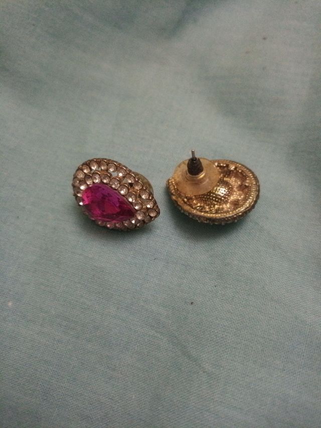 Pendientes con circonitas rosa