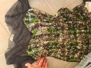 Abito paillettes Dixie oro verde