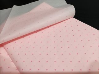 Carta velina rosa a pois