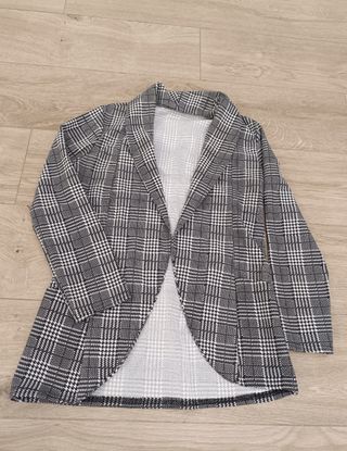 Chaqueta pata de gallo blanco y negro