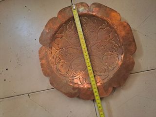 Plato cobre antiguo