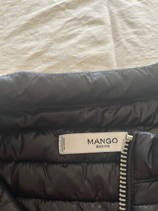 Chaleco acolchado negro cremallera