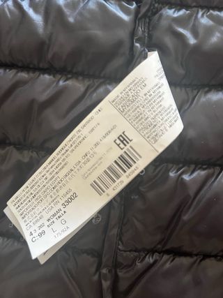 Chaleco acolchado negro cremallera