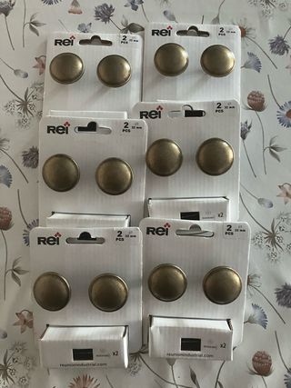 12 Pomos bronce 32 mm REI