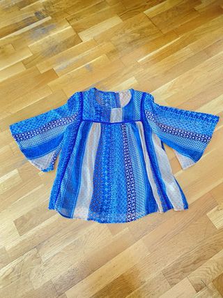 Blusa gasa azul | boho chic