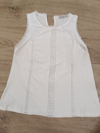 Blusa Stradivarius blanca - T-M