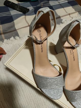 Tacones La Botte Souriante Plata 38