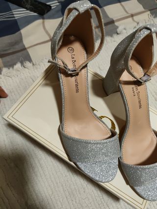 Tacones La Botte Souriante Plata 38