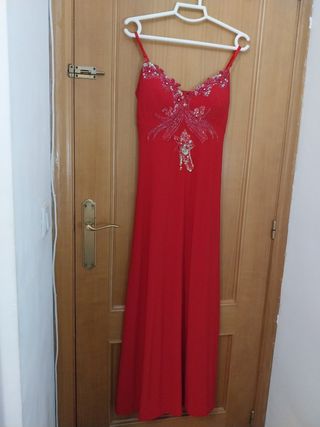 Vestido rojo largo fiesta