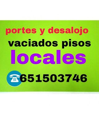 Desalojos varios locales traseros pisos etc