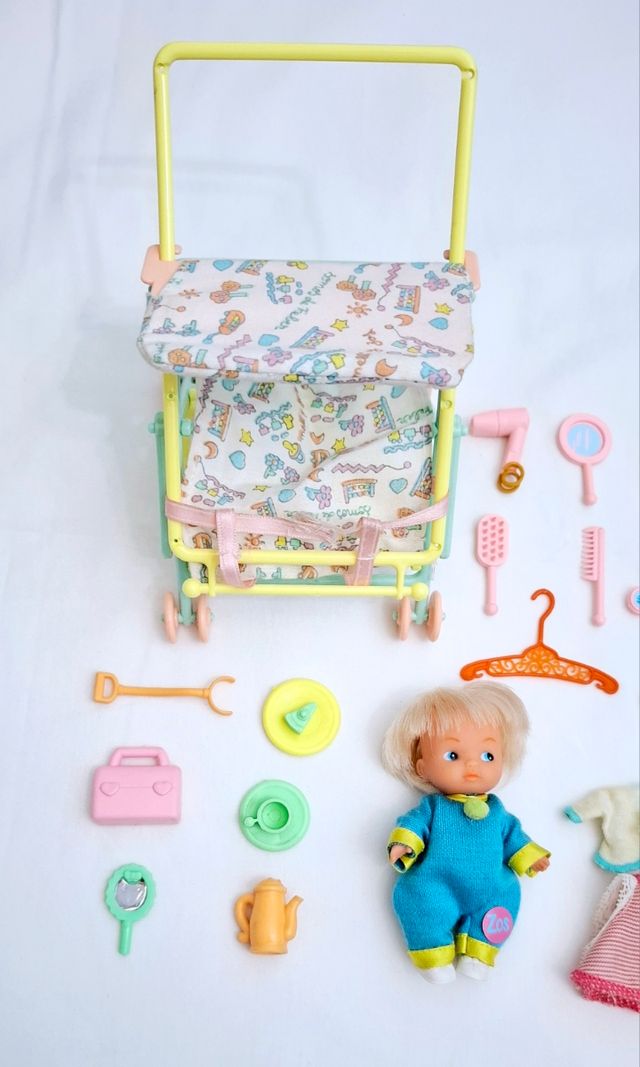 Chabel Antigua Muñeca Mellizo Complementos