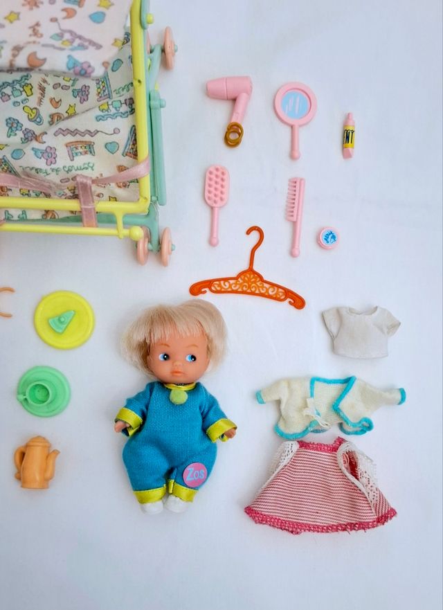 Chabel Antigua Muñeca Mellizo Complementos