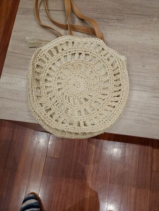Bolso rafia verano beige