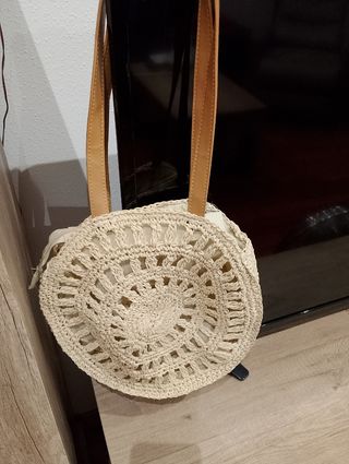 Bolso rafia verano beige