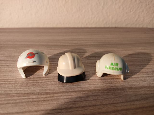 3 Cascos Playmobil Vintage