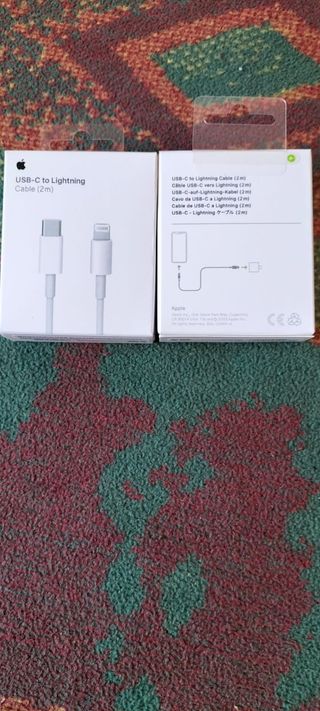 CABLE CARGADOR ,IPHONE IPAD AIRPODS ORIGINAL 2m