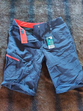 Pantalones senderismo niño,  marino, talla 14 - 15