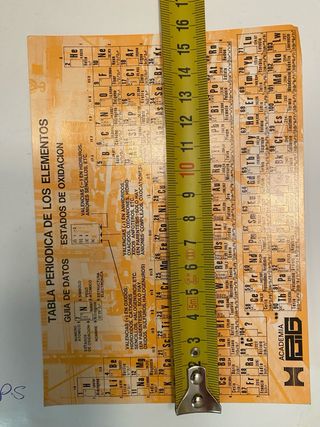 Tabla periódica antigua Academia Puig