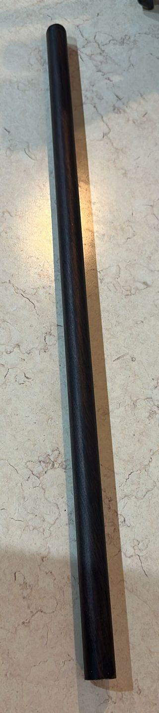Barra de cortina negra y marrón 55x2 cm