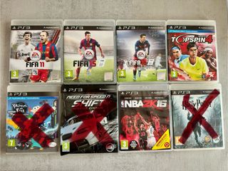 5 Juegos PS3 - FIFA, NBA, Top Spin 4