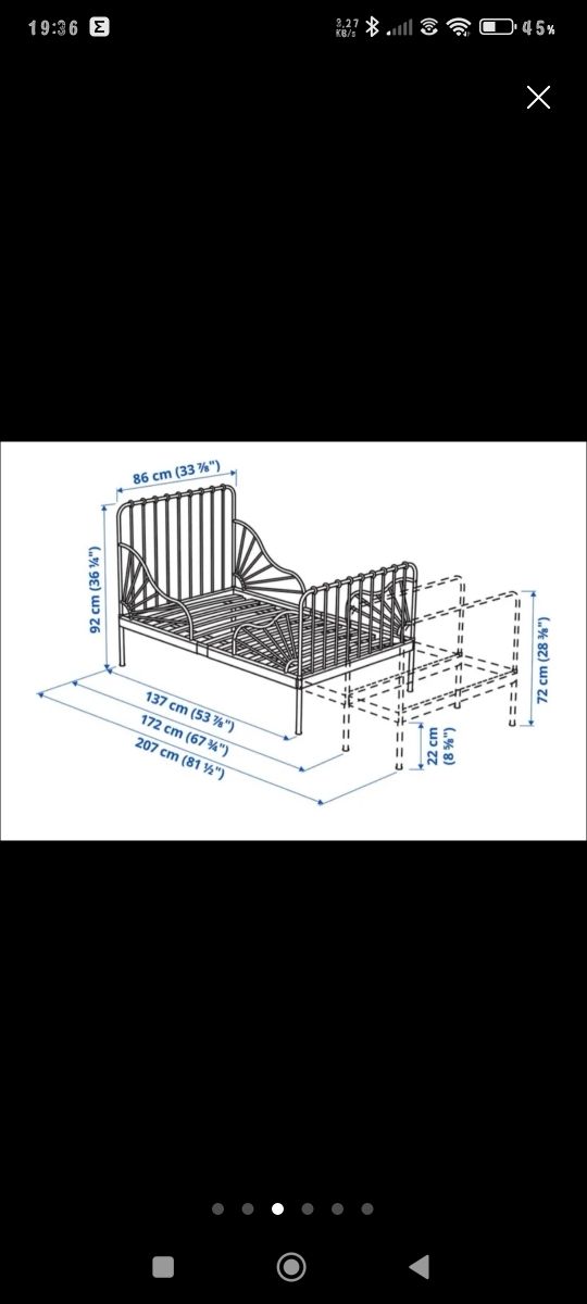 Cama infantil blanca IKEA