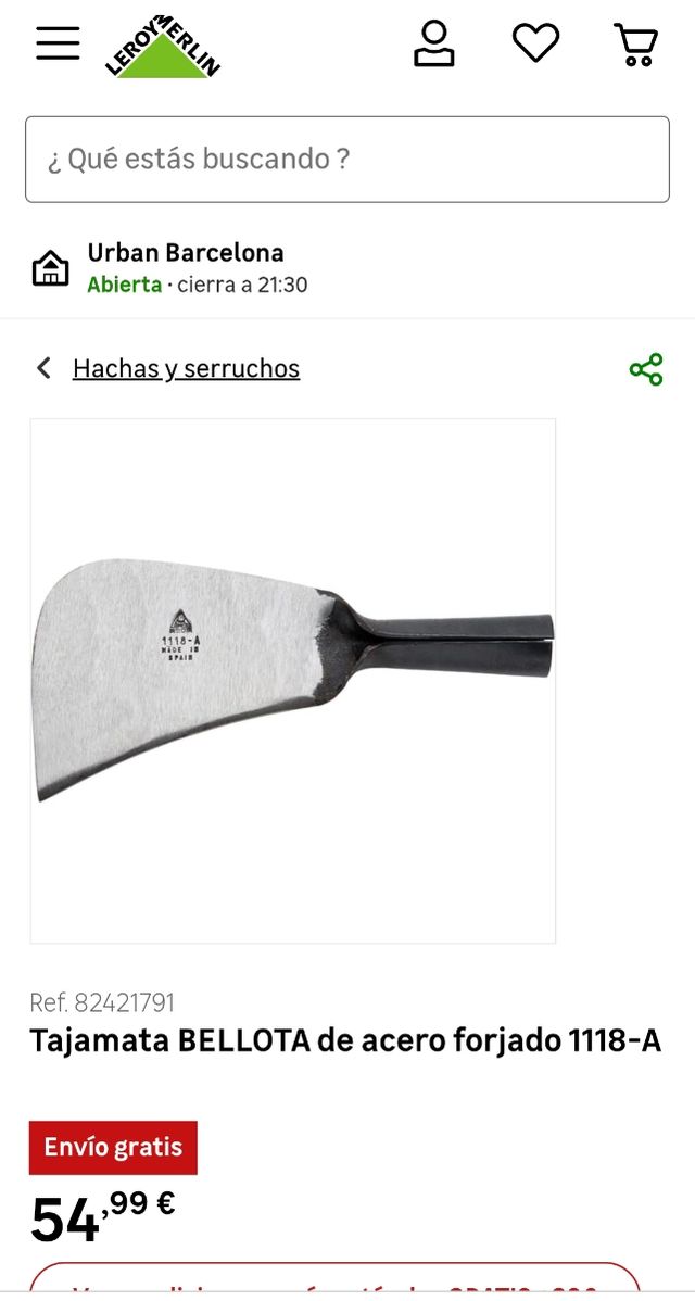 Tajamata Bellota 1118-B