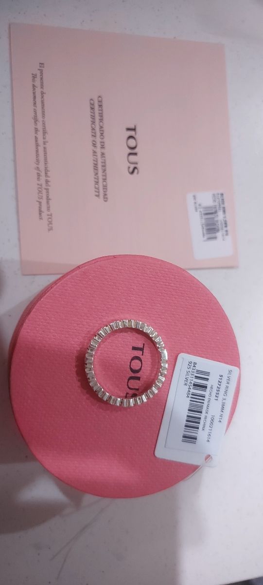 Anillo TOUS plata 925. Talla 14