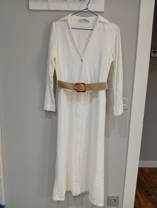 Vestido Zara blanco calado