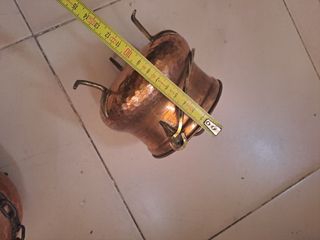 Juego cacerolas cobre antiguo