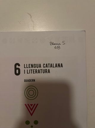 Quadern Llengua catalana i literatura 6è Primàr...