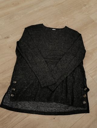 Jersey gris botones - Talla L