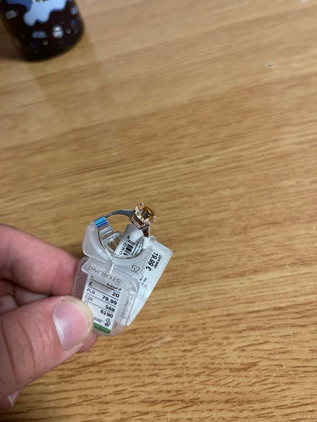 Nuevo Anillo de cristal europeo, talla 52