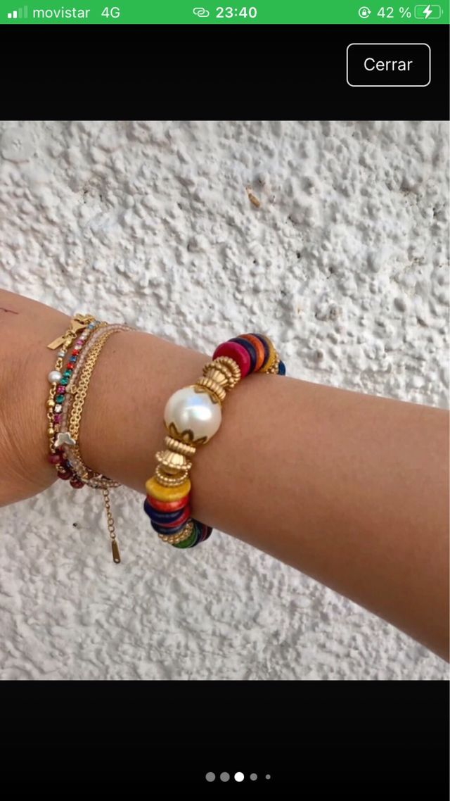 Pulsera multicolor + bolsa -Sin estrenar-