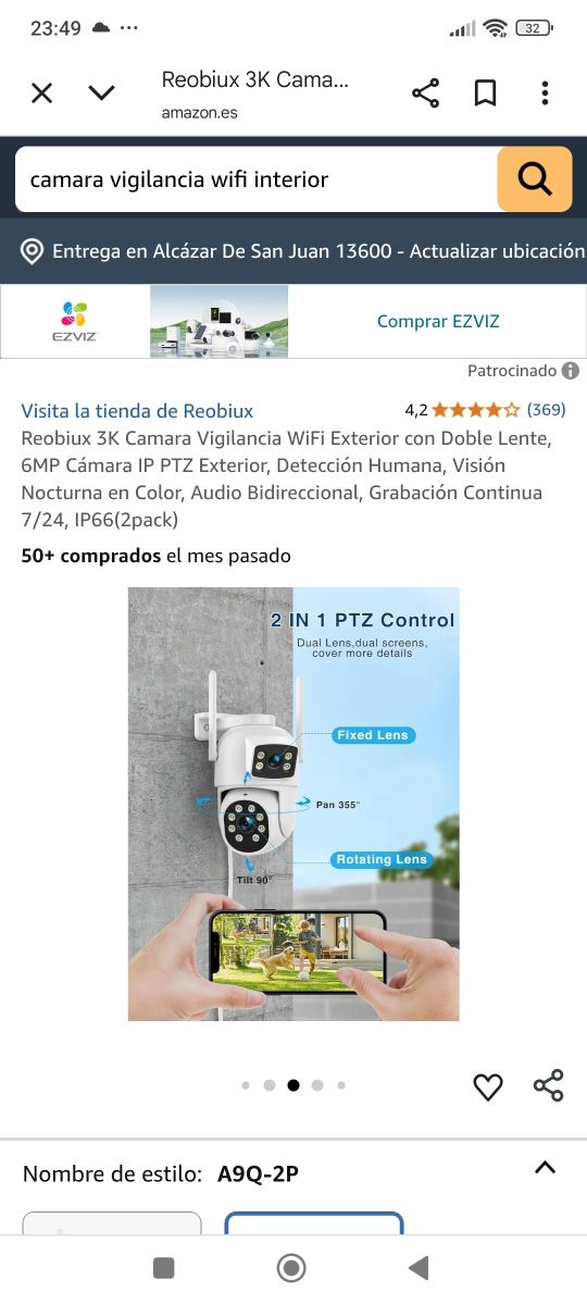 Cámara Reoblux Vigilancia WiFi Exterior