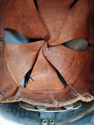Casco Adrian bomberos, Francia 1933.