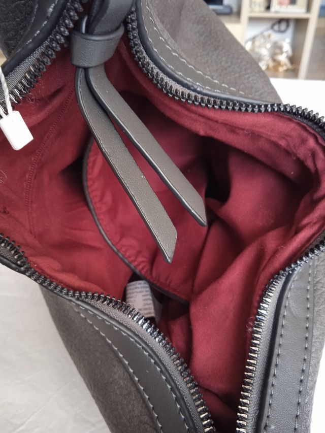 Bolso bandolera gris