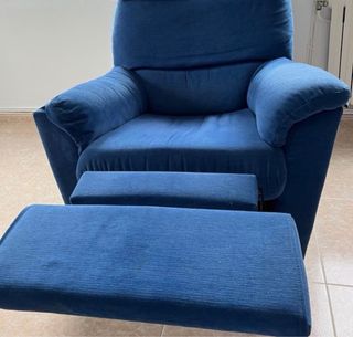 Sillón relax azul