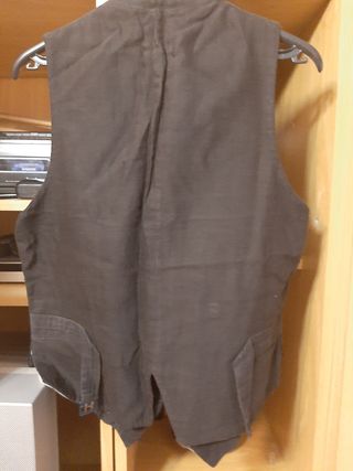 Antiguo Chaleco negro caballero - paño