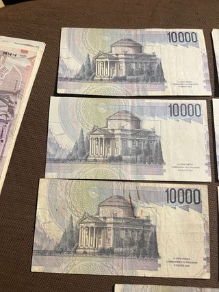 6 Billetes 10000 Liras Italia